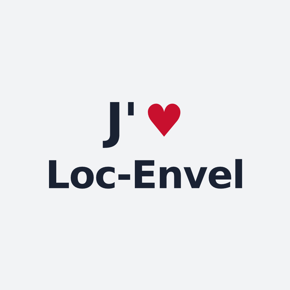 Poster personnalisé Loc-Envel — design J'aime Loc-Envel