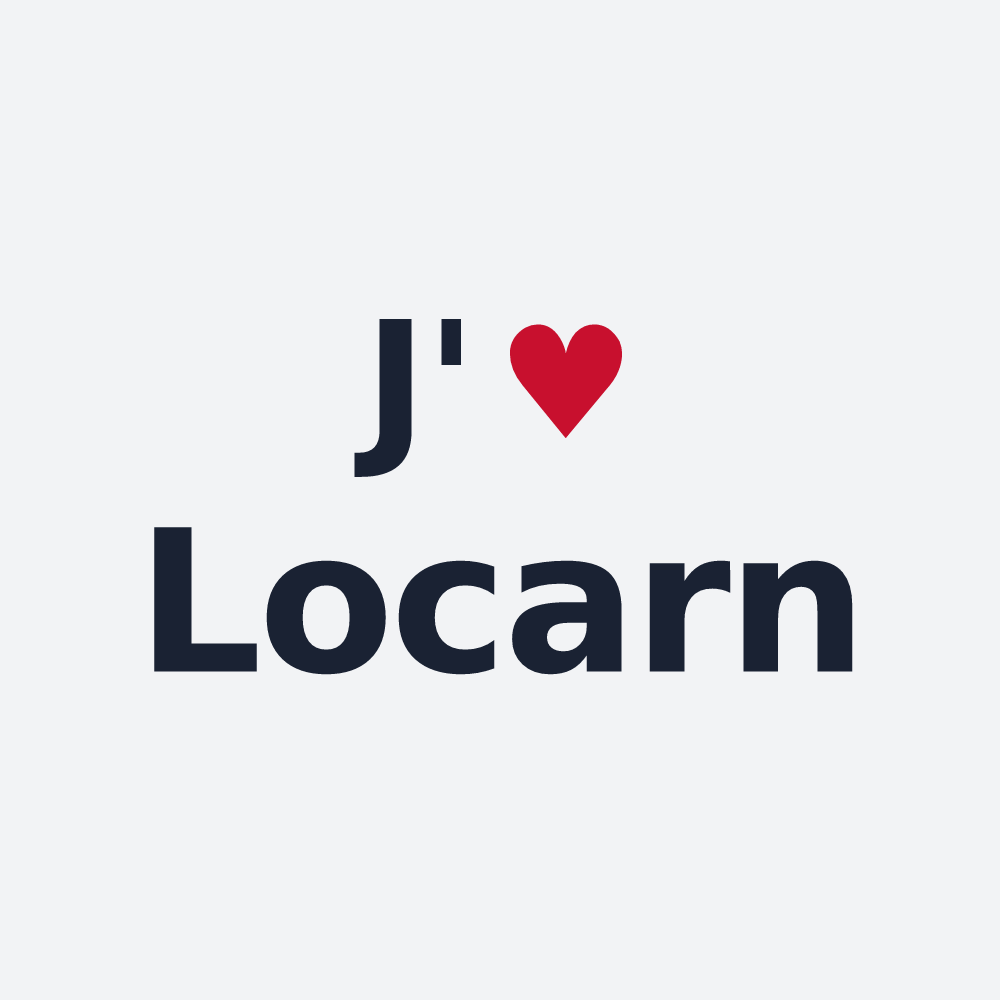 Poster personnalisé Locarn — design « J'aime Locarn » imprimé sur le poster