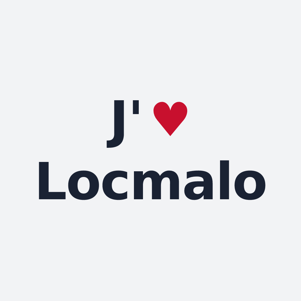 Poster personnalisé Locmalo — design J'aime Locmalo