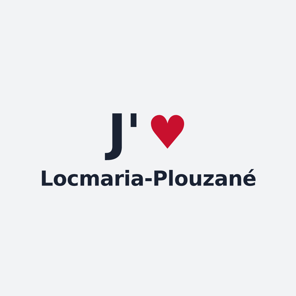 Poster personnalisé Locmaria-Plouzané — design J'aime Locmaria-Plouzané