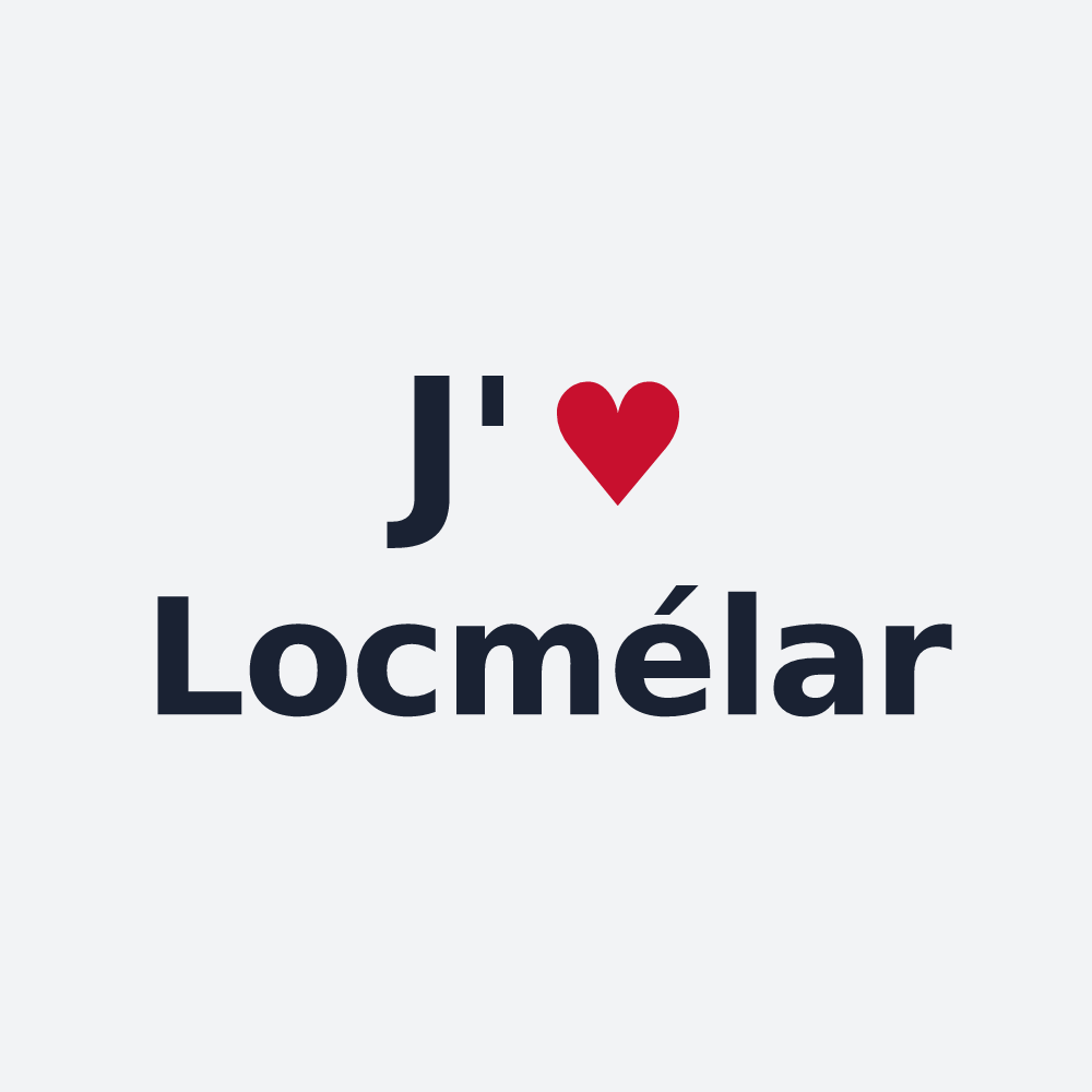 Poster personnalisé Locmélar — design J'aime Locmélar