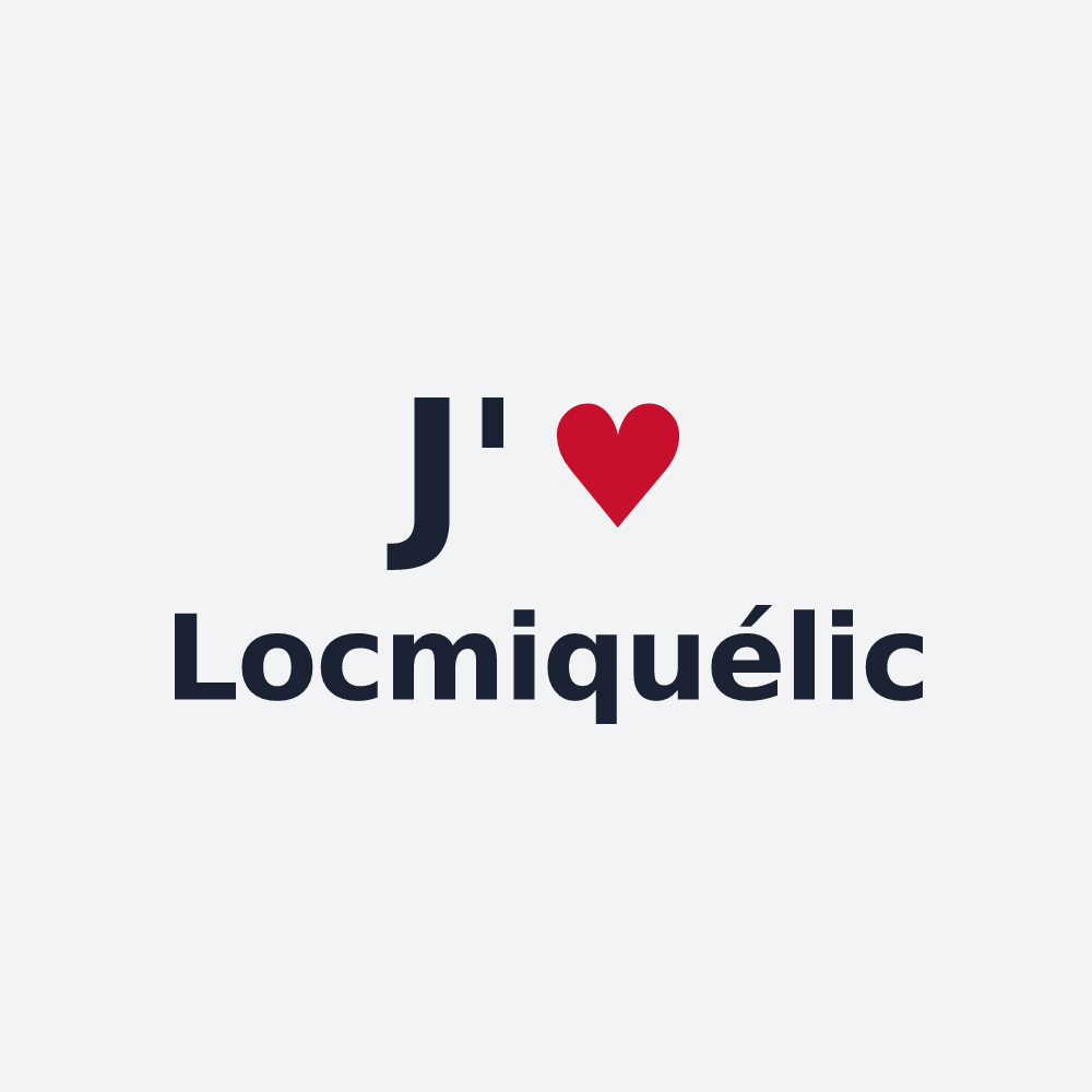 Poster personnalisé Locmiquélic — design J'aime Locmiquélic