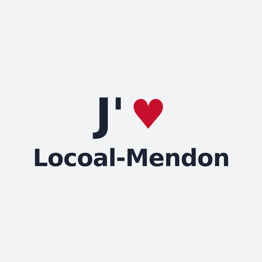 Poster personnalisé Locoal-Mendon — design J'aime Locoal-Mendon