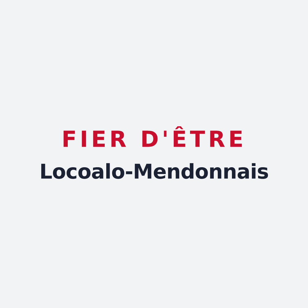 Poster « Fier d'être Locoalo-Mendonnais » — design pour Locoal-Mendon