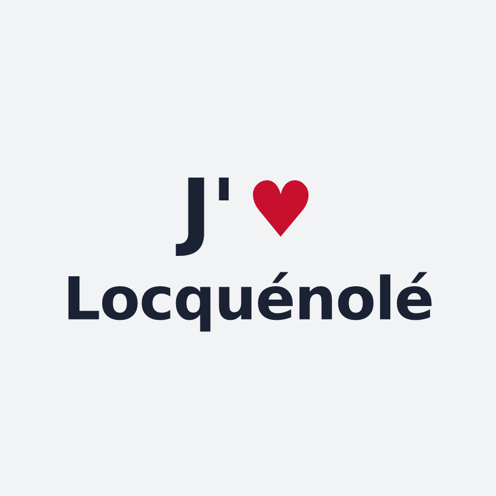 Poster personnalisé Locquénolé — design J'aime Locquénolé