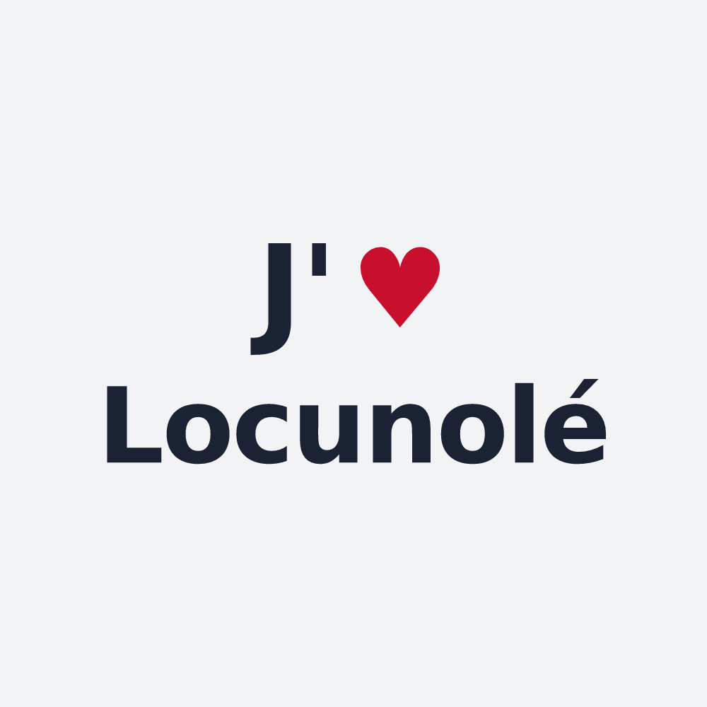 Poster personnalisé Locunolé — design J'aime Locunolé