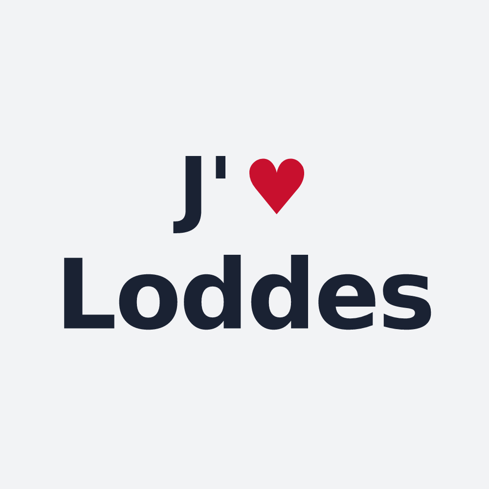 Poster personnalisé Loddes — design « J'aime Loddes » imprimé sur le poster