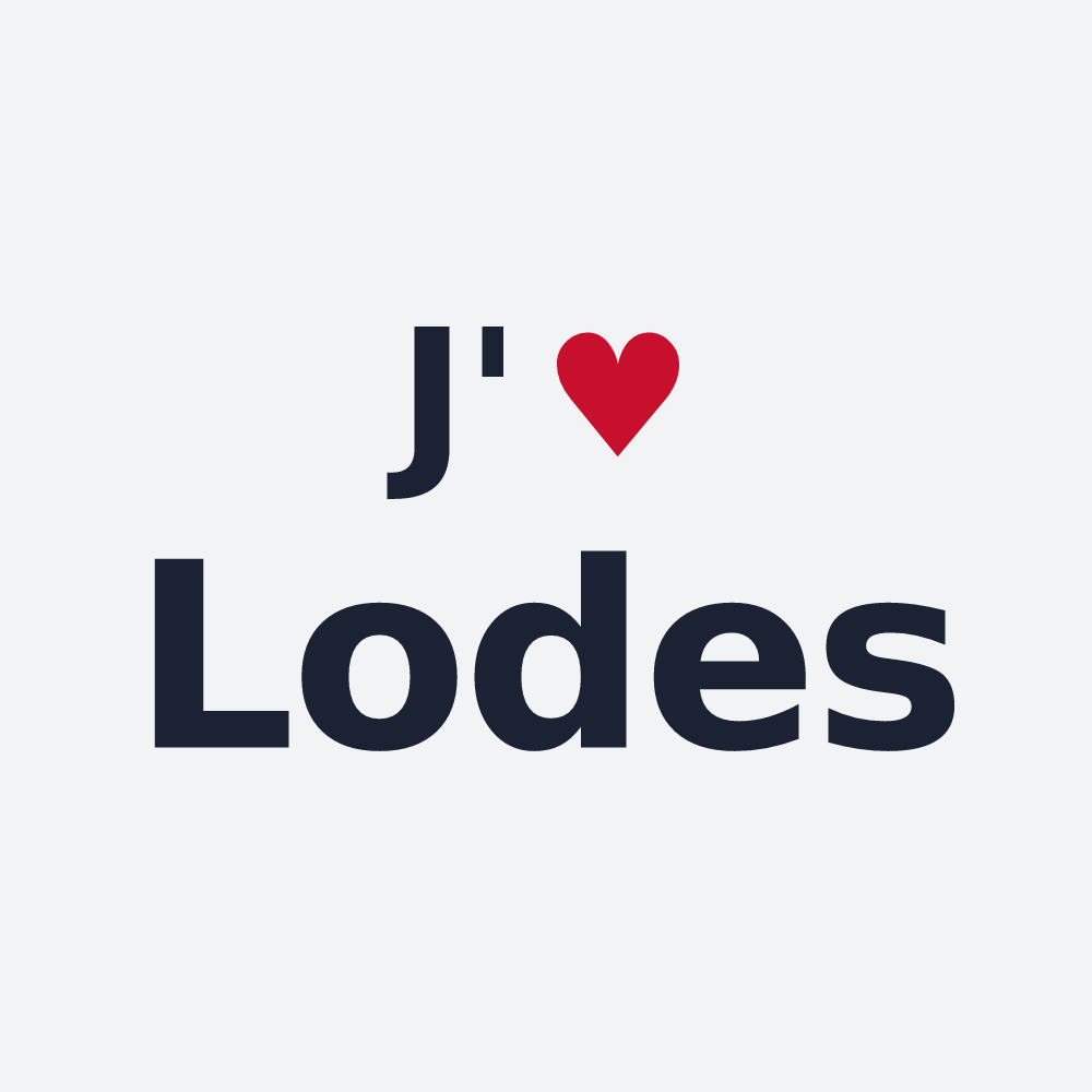 Poster personnalisé Lodes — design J'aime Lodes