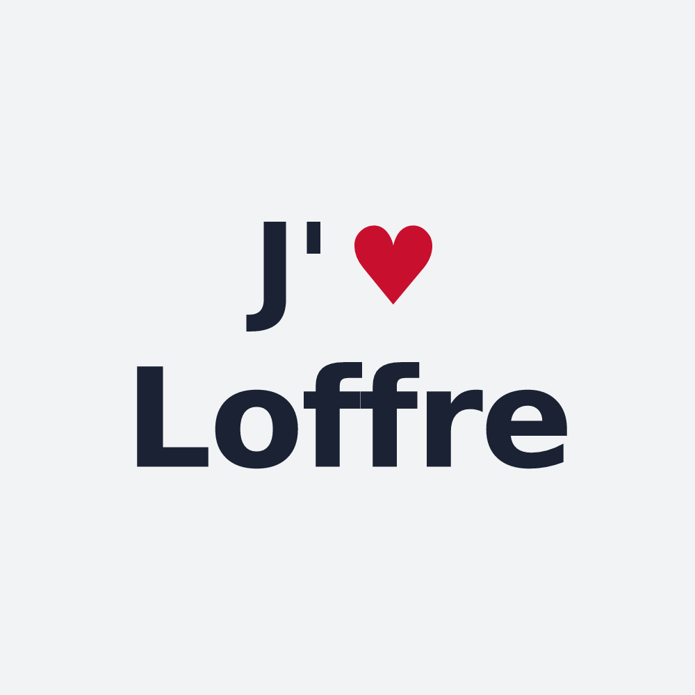 Poster personnalisé Loffre — design « J'aime Loffre » imprimé sur le poster