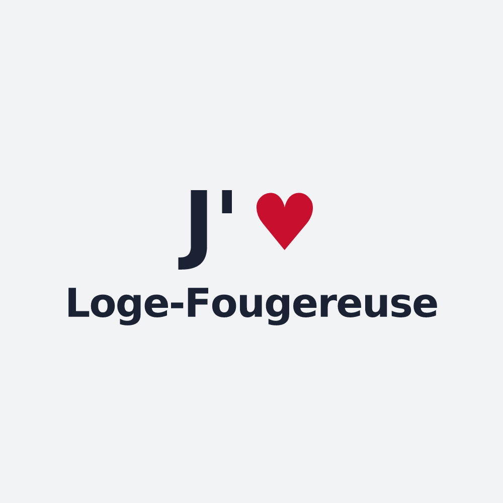 Poster personnalisé Loge-Fougereuse — design « J'aime Loge-Fougereuse » imprimé sur le poster