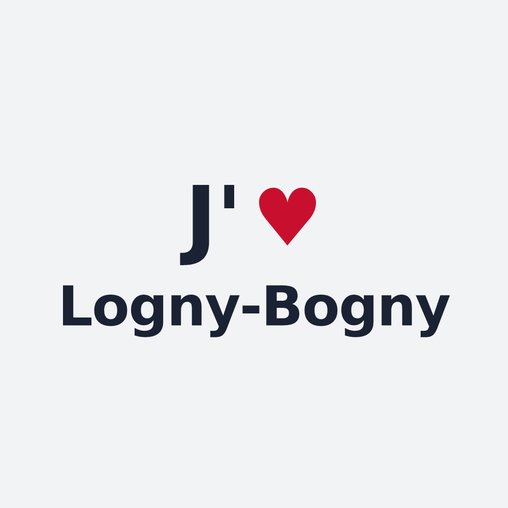 Poster personnalisé Logny-Bogny — design J'aime Logny-Bogny