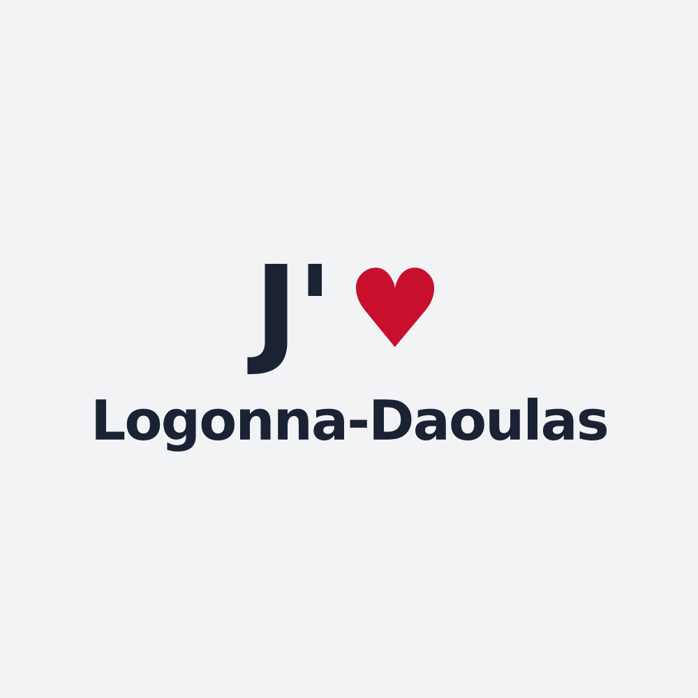 Poster personnalisé Logonna-Daoulas — design J'aime Logonna-Daoulas