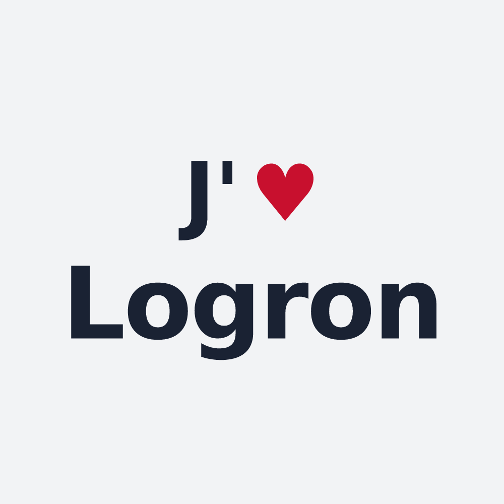 Poster personnalisé Logron — design J'aime Logron