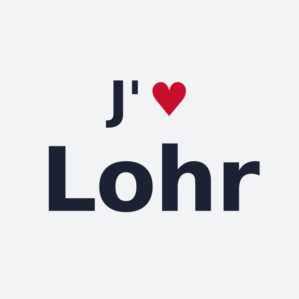 Poster personnalisé Lohr — design « J'aime Lohr » imprimé sur le poster