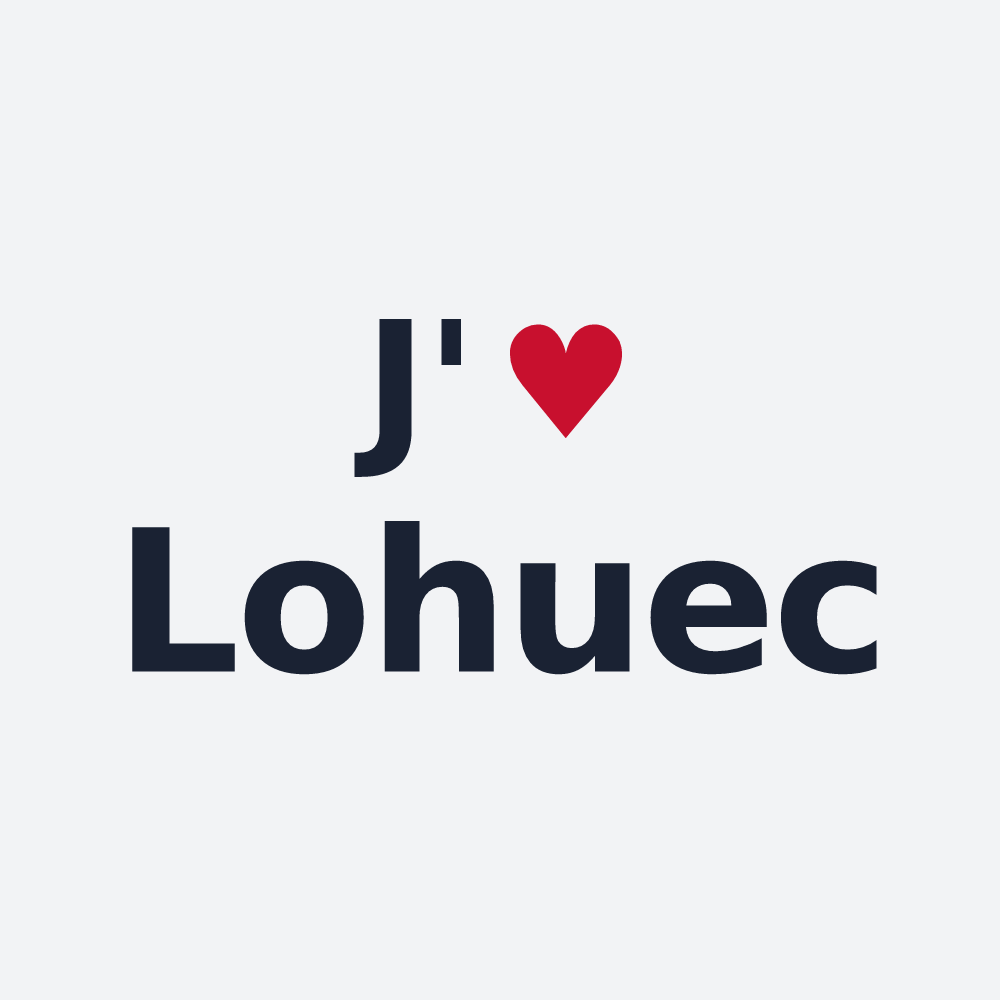 Poster personnalisé Lohuec — design « J'aime Lohuec » imprimé sur le poster