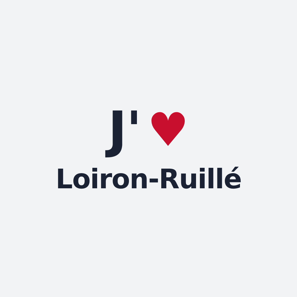 Poster personnalisé Loiron-Ruillé — design J'aime Loiron-Ruillé