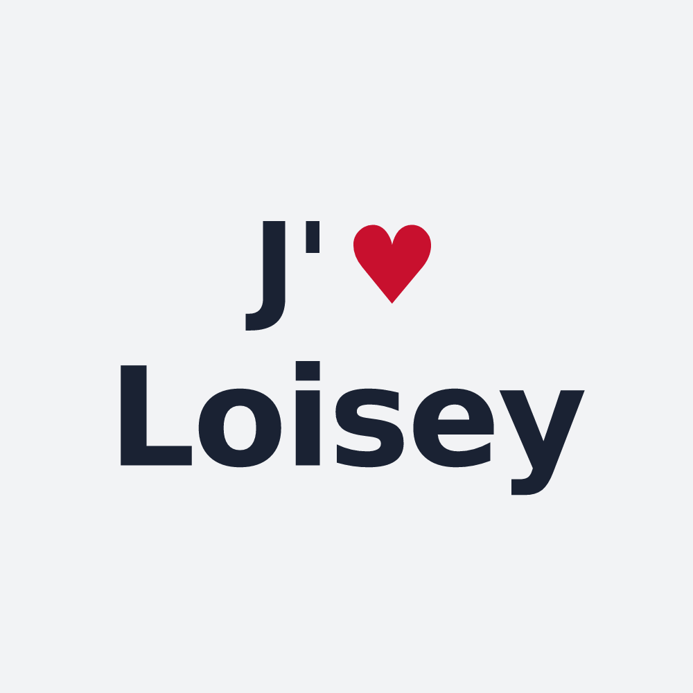 Poster personnalisé Loisey — design « J'aime Loisey » imprimé sur le poster