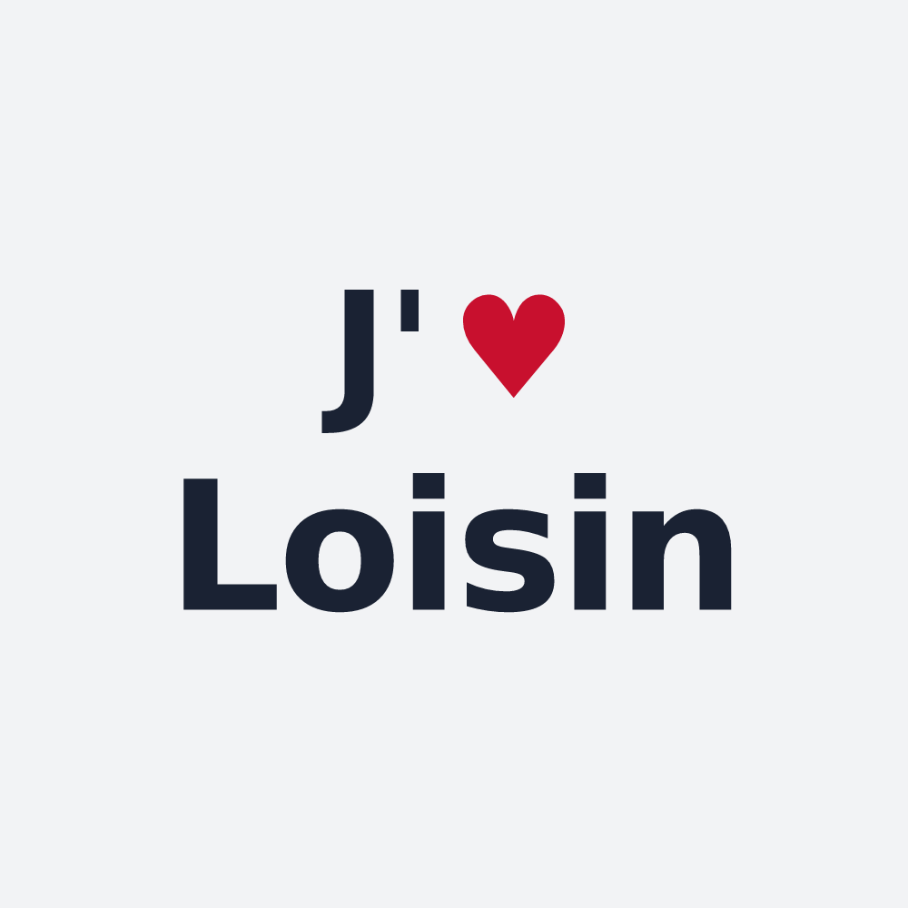 Poster personnalisé Loisin — design « J'aime Loisin » imprimé sur le poster