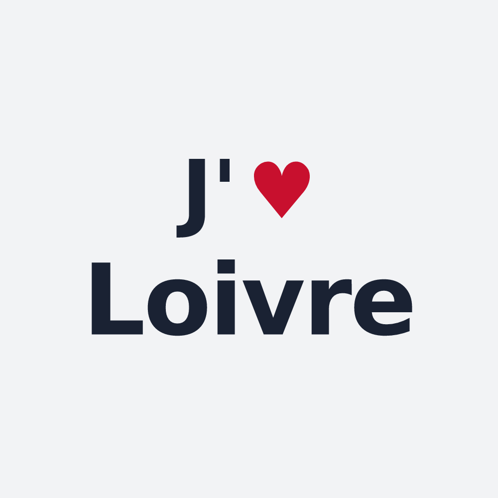 Poster personnalisé Loivre — design J'aime Loivre