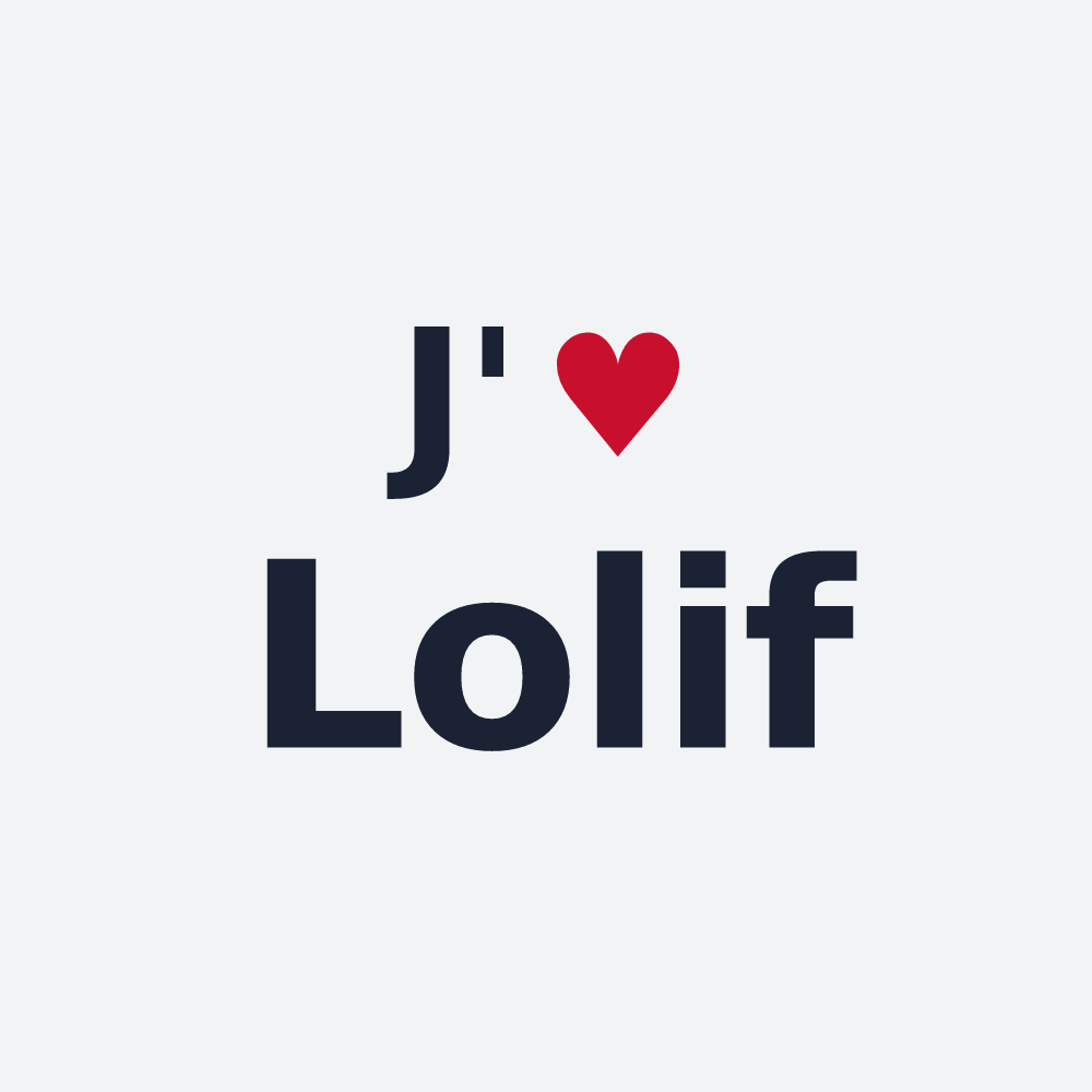 Poster personnalisé Lolif — design J'aime Lolif