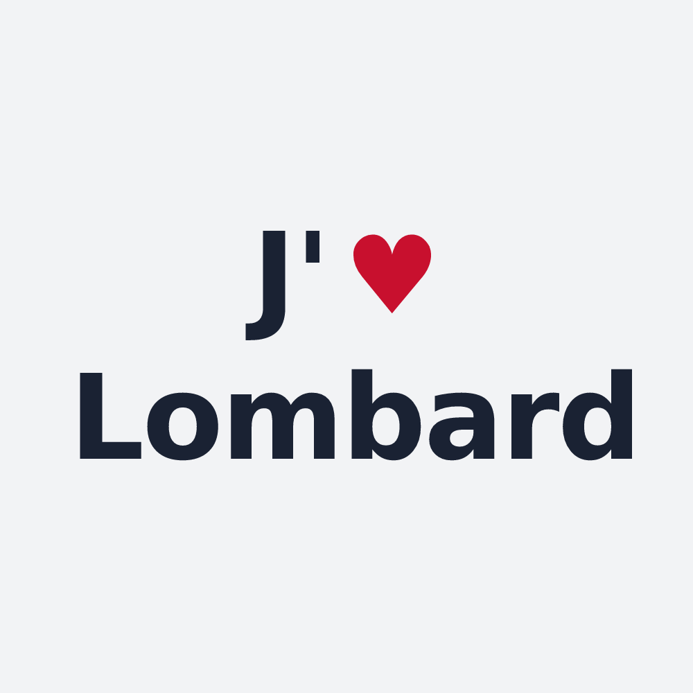Poster personnalisé Lombard — design « J'aime Lombard » imprimé sur le poster