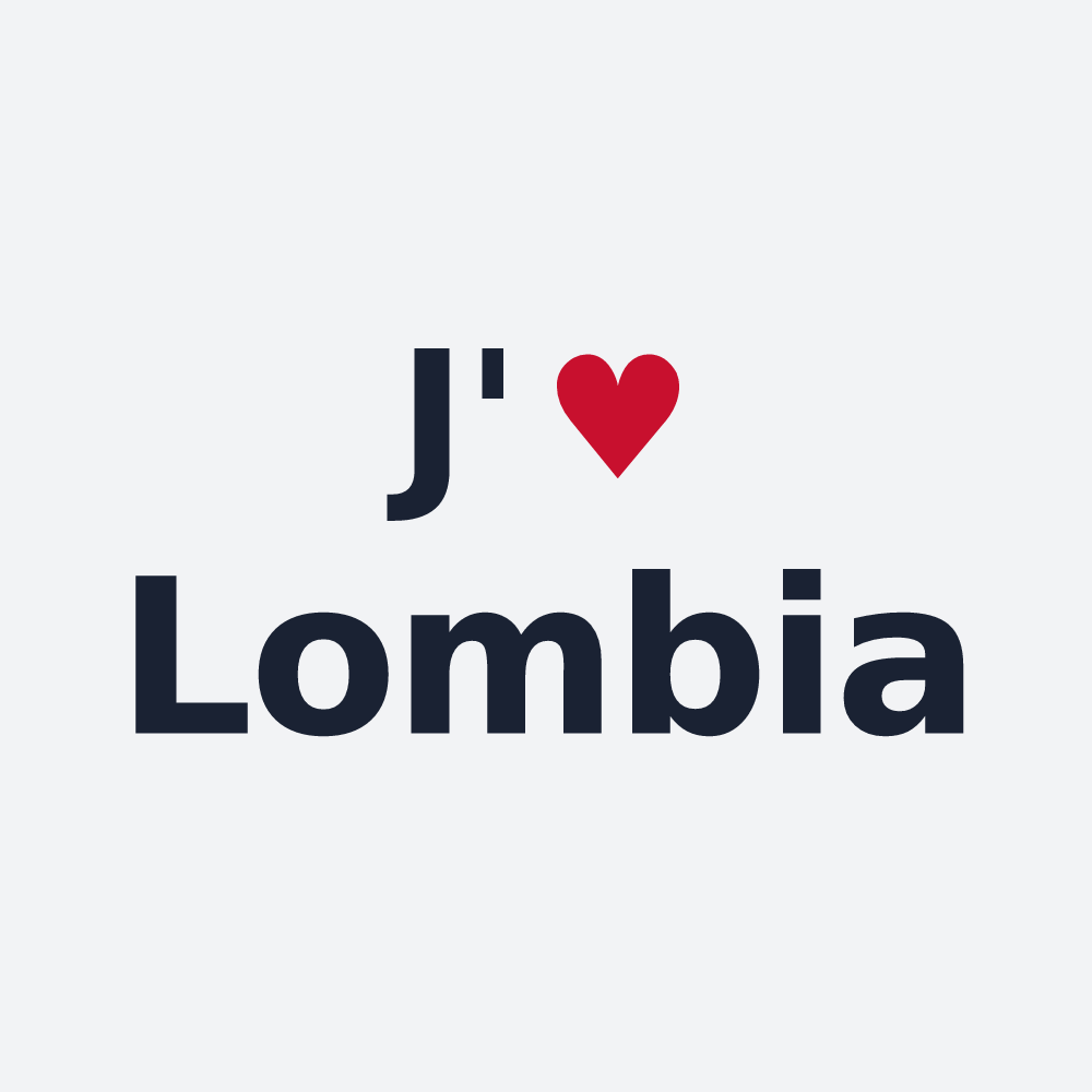 Poster personnalisé Lombia — design « J'aime Lombia » imprimé sur le poster