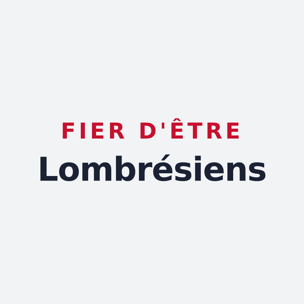 Poster « Fier d'être Lombrésiens » — design pour Lombrès