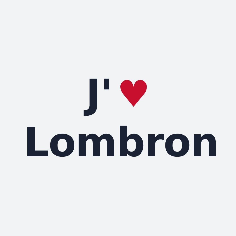 Poster personnalisé Lombron — design « J'aime Lombron » imprimé sur le poster