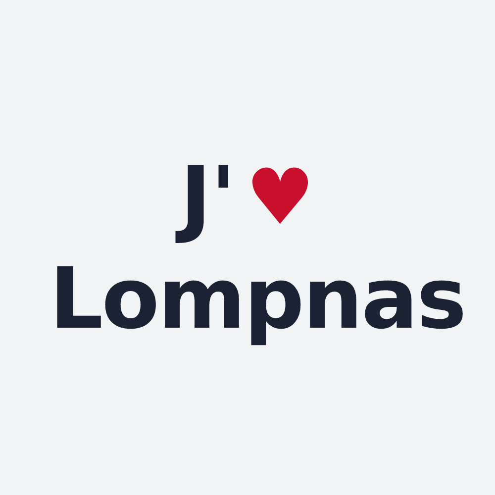 Poster personnalisé Lompnas — design J'aime Lompnas