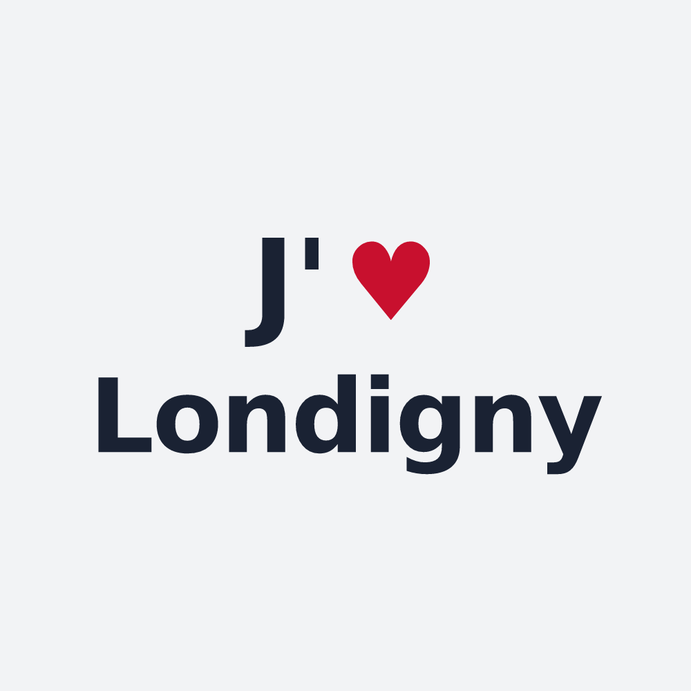 Poster personnalisé Londigny — design « J'aime Londigny » imprimé sur le poster