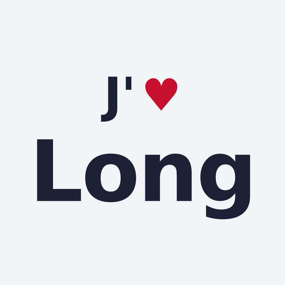 Poster personnalisé Long — design J'aime Long