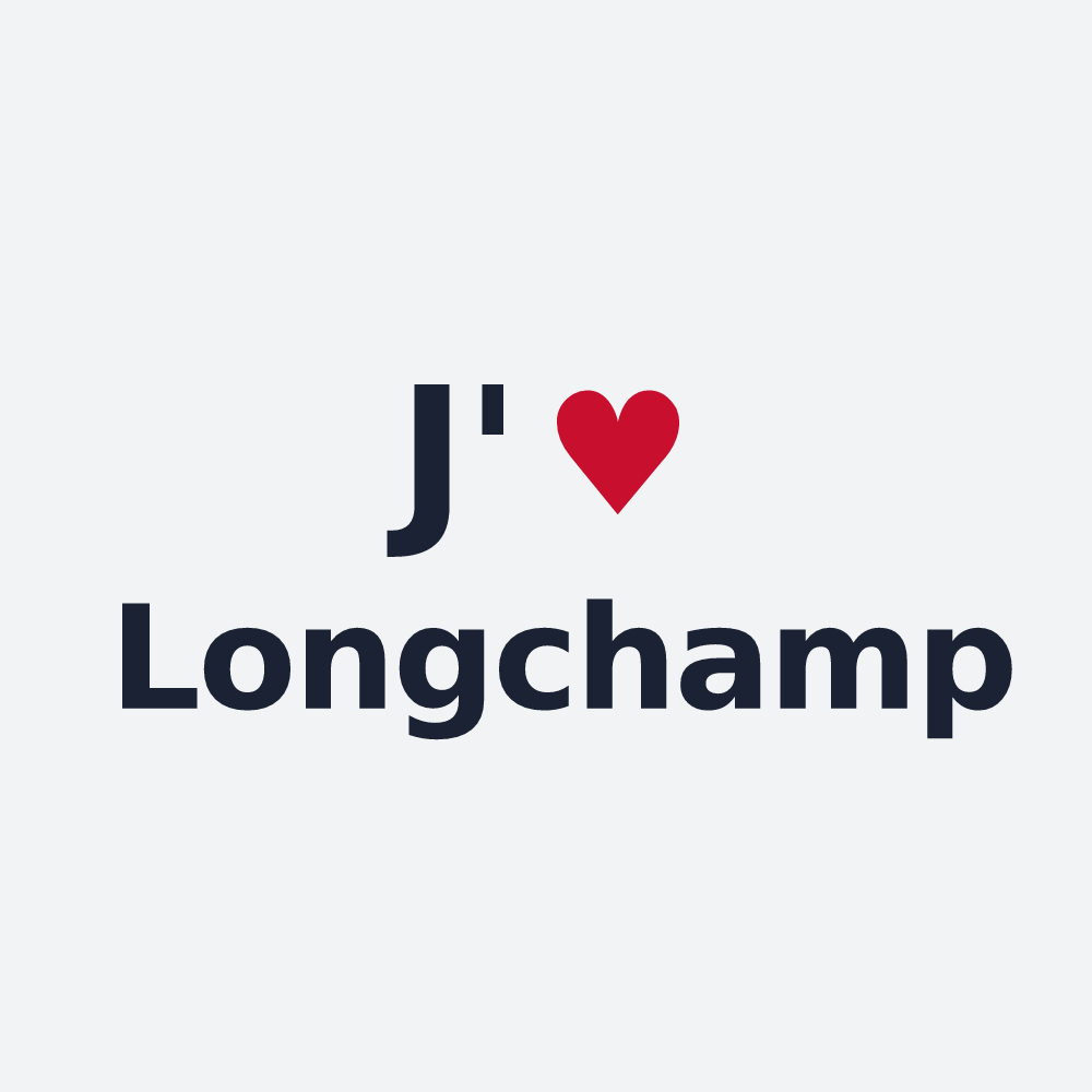 Poster personnalisé Longchamp — design J'aime Longchamp