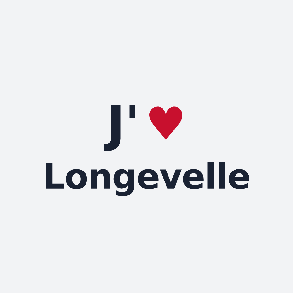 Poster personnalisé Longevelle — design « J'aime Longevelle » imprimé sur le poster