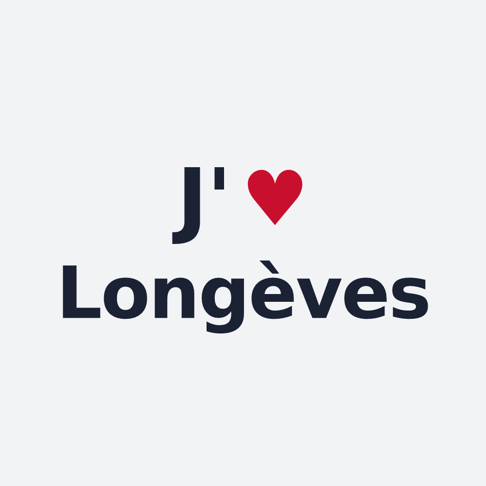Poster personnalisé Longèves — design J'aime Longèves