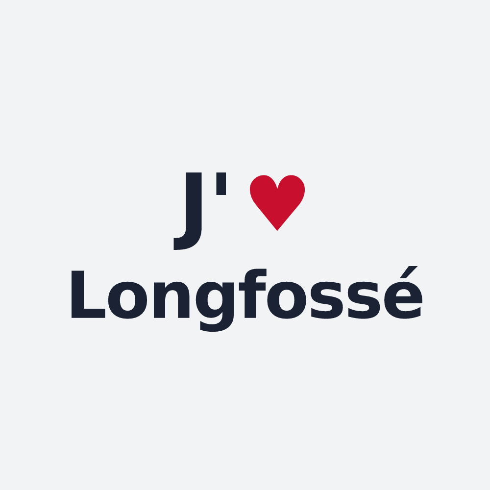 Poster personnalisé Longfossé — design « J'aime Longfossé » imprimé sur le poster