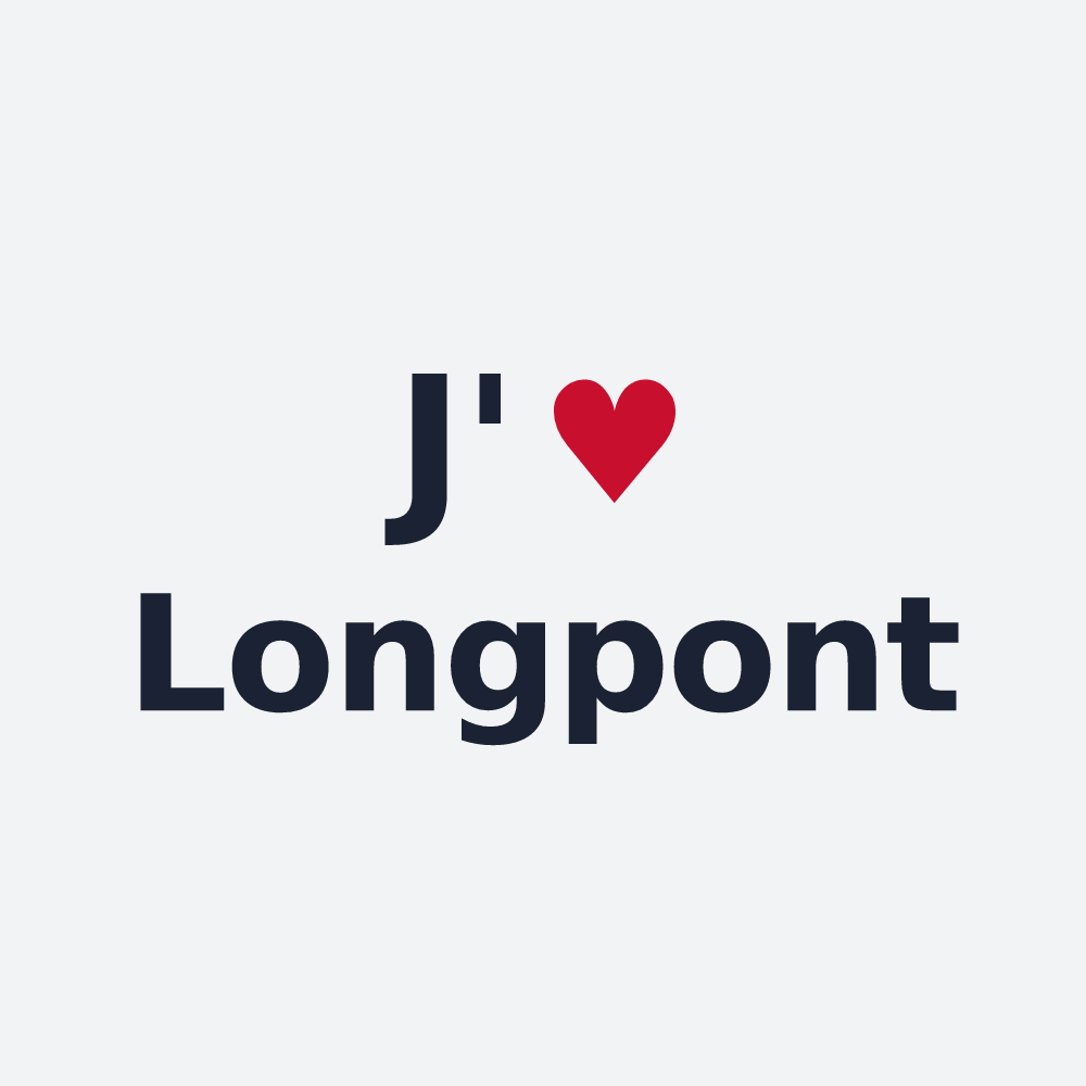 Poster personnalisé Longpont — design « J'aime Longpont » imprimé sur le poster