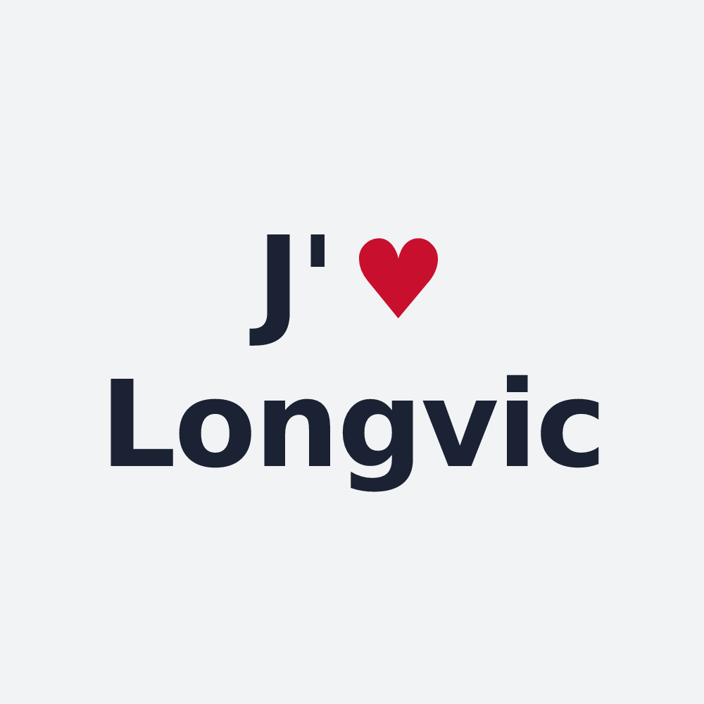 Poster personnalisé Longvic — design J'aime Longvic