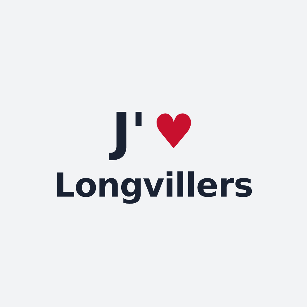 Poster personnalisé Longvillers — design « J'aime Longvillers » imprimé sur le poster