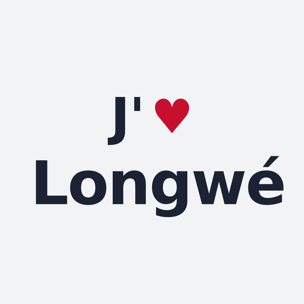 Poster personnalisé Longwé — design J'aime Longwé