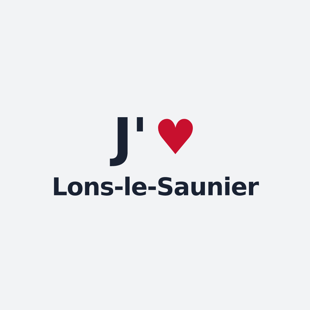 Poster personnalisé Lons-le-Saunier — design J'aime Lons-le-Saunier