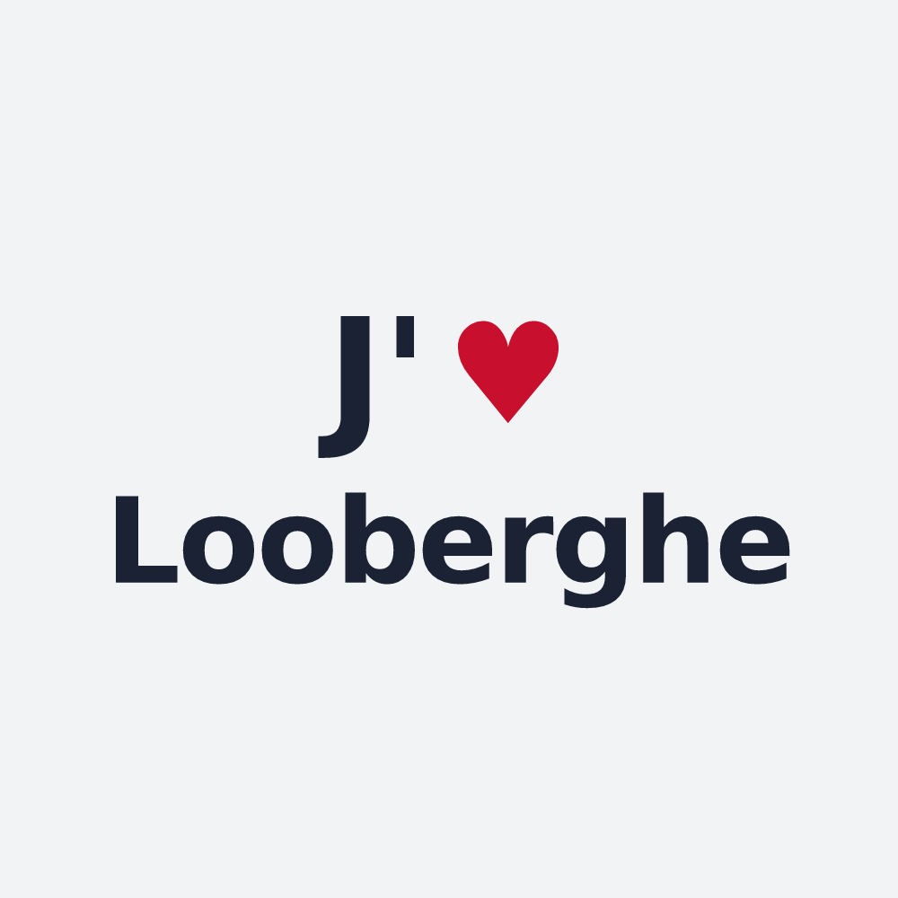 Poster personnalisé Looberghe — design J'aime Looberghe