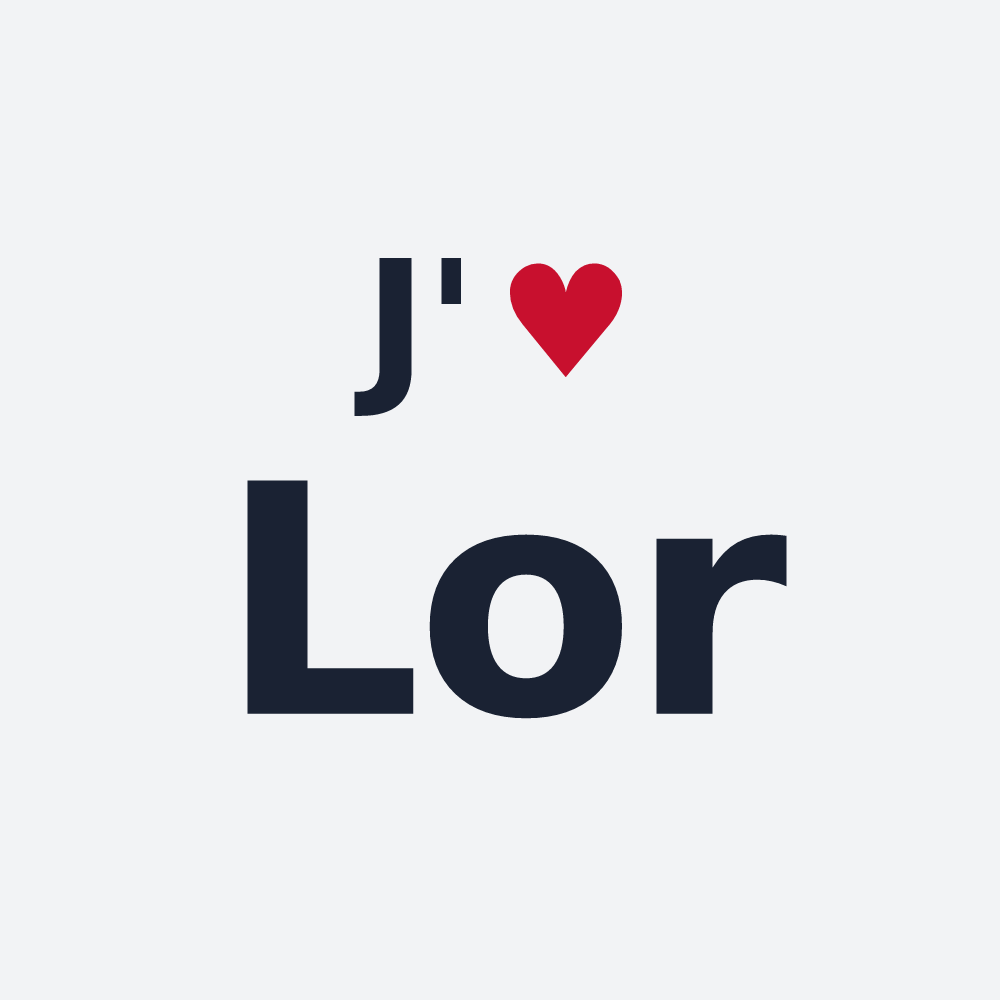 Poster personnalisé Lor — design « J'aime Lor » imprimé sur le poster
