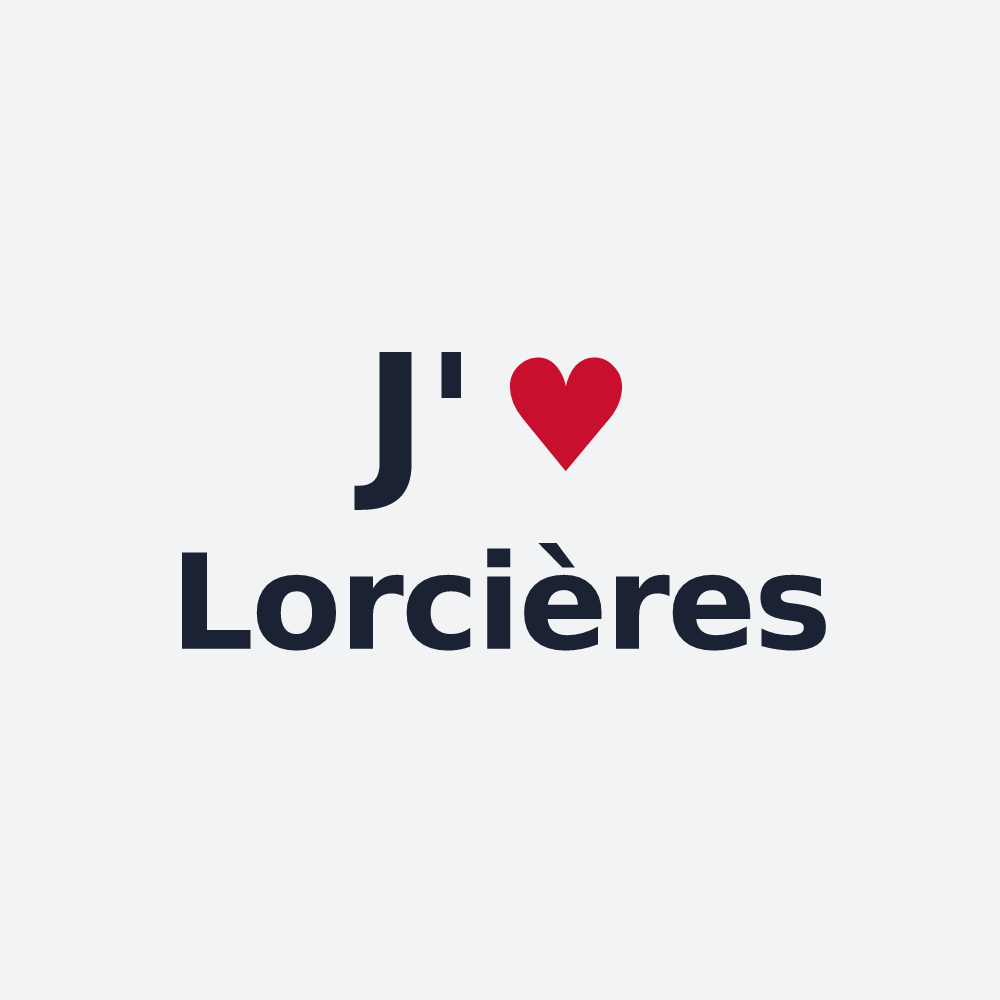 Poster personnalisé Lorcières — design J'aime Lorcières