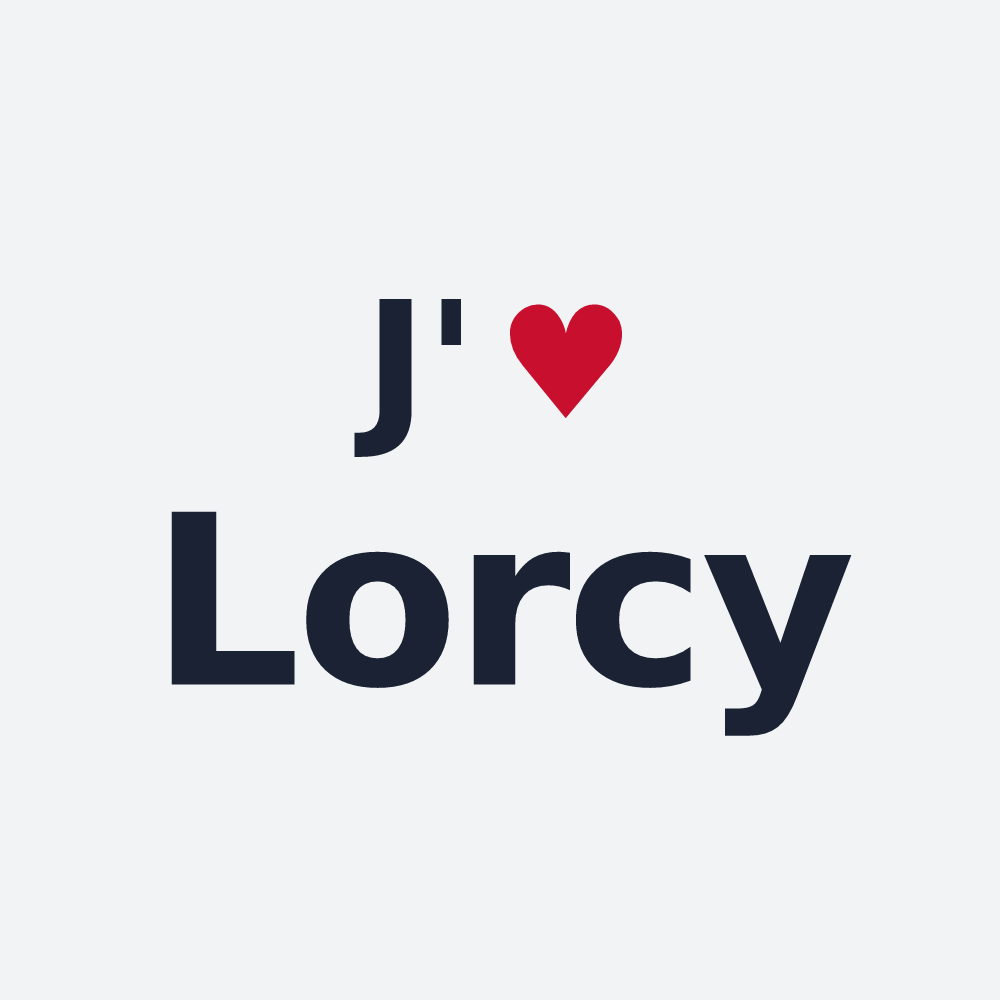 Poster personnalisé Lorcy — design J'aime Lorcy
