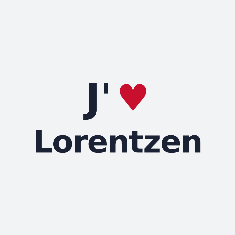 Poster personnalisé Lorentzen — design J'aime Lorentzen