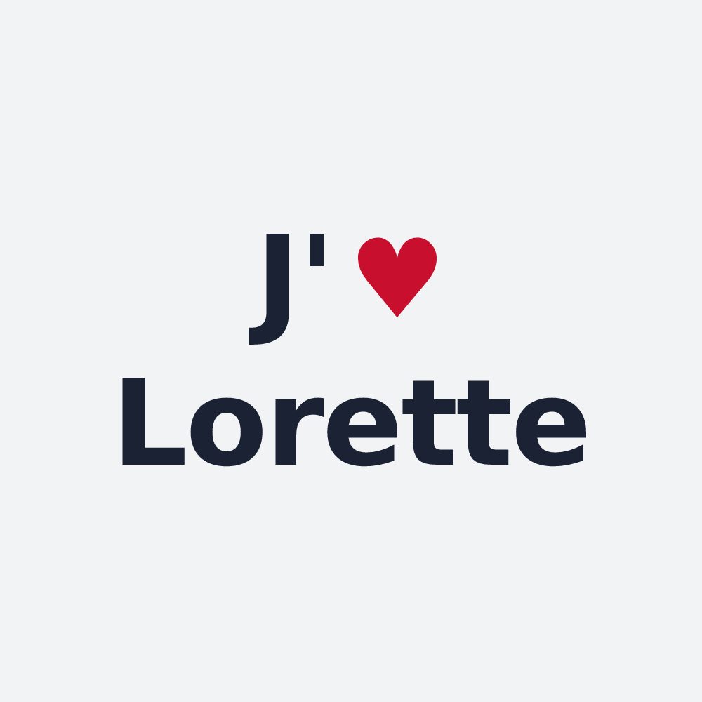 Poster personnalisé Lorette — design J'aime Lorette