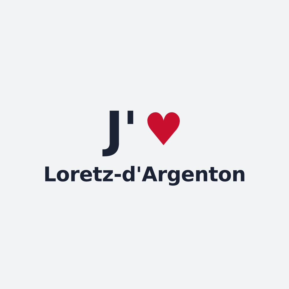 Poster personnalisé Loretz-d'Argenton — design J'aime Loretz-d'Argenton