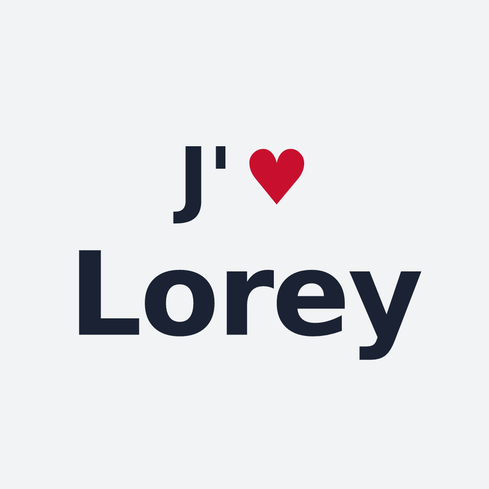 Poster personnalisé Lorey — design J'aime Lorey