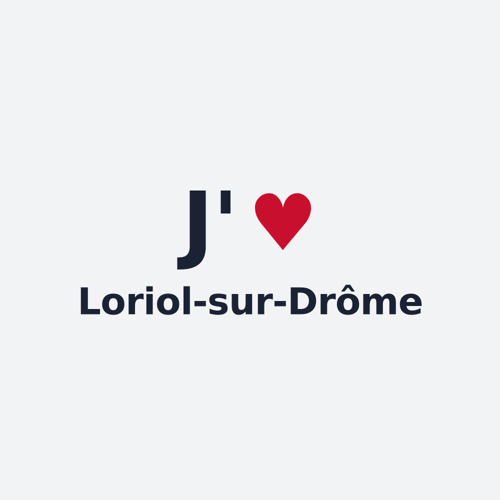 Poster personnalisé Loriol-sur-Drôme — design J'aime Loriol-sur-Drôme