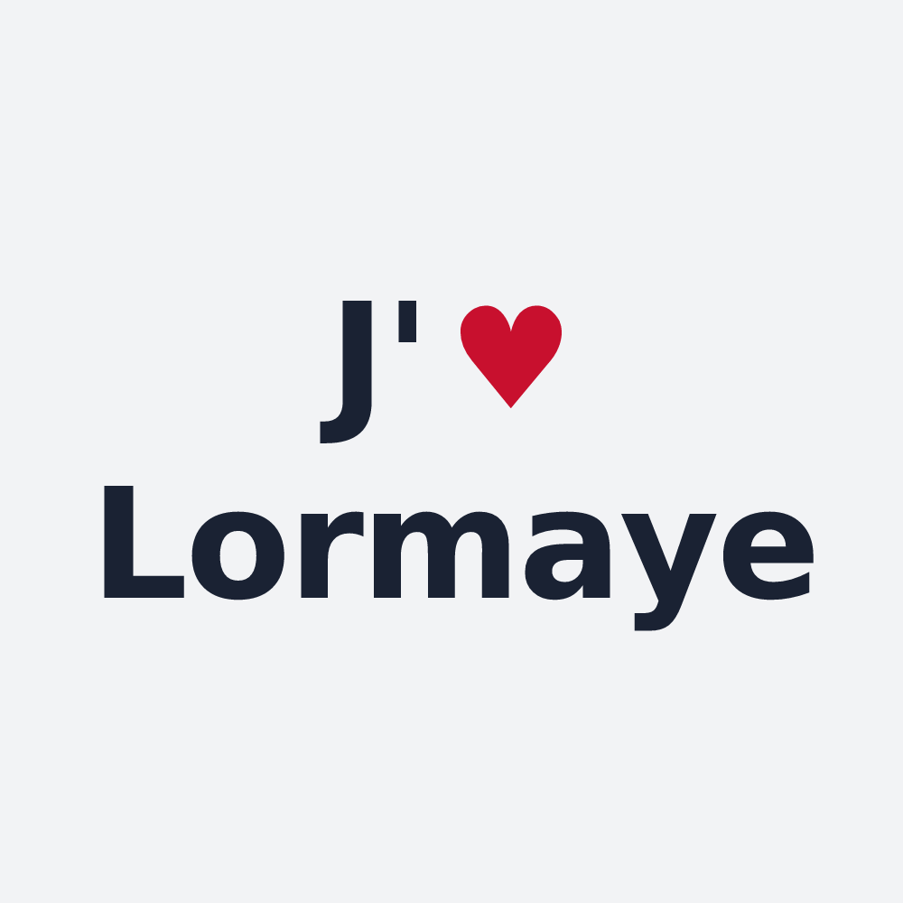 Poster personnalisé Lormaye — design « J'aime Lormaye » imprimé sur le poster